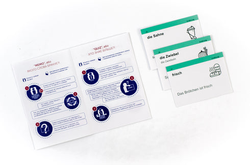 Vocabulary flashcards, lower intermediate level. German A2