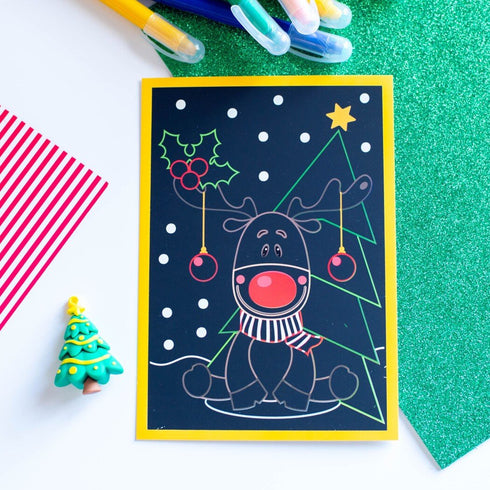 Color engravings and coloring pages. New year