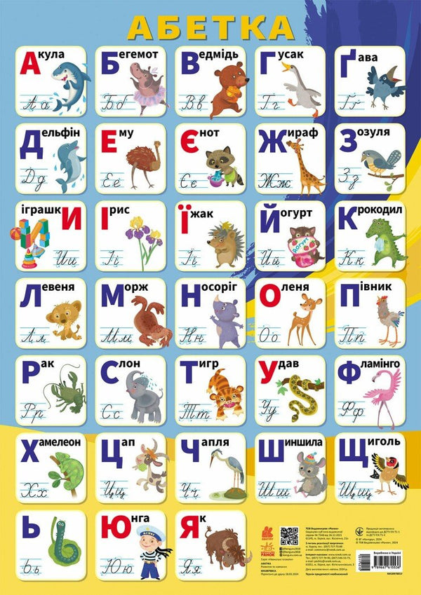 Educational posters. Alphabet