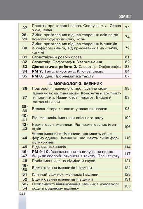 "Ukrainian Language" textbook for 6th grade of general secondary education institutions