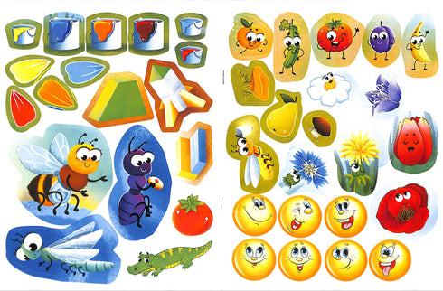 Читання з наліпками. Кольорові історії