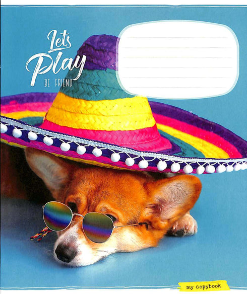 Notebook in a spiral line - 12 sheets. (with various designs on the cover)